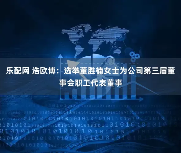 乐配网 浩欧博：选举董胜楠女士为公司第三届董事会职工代表董事